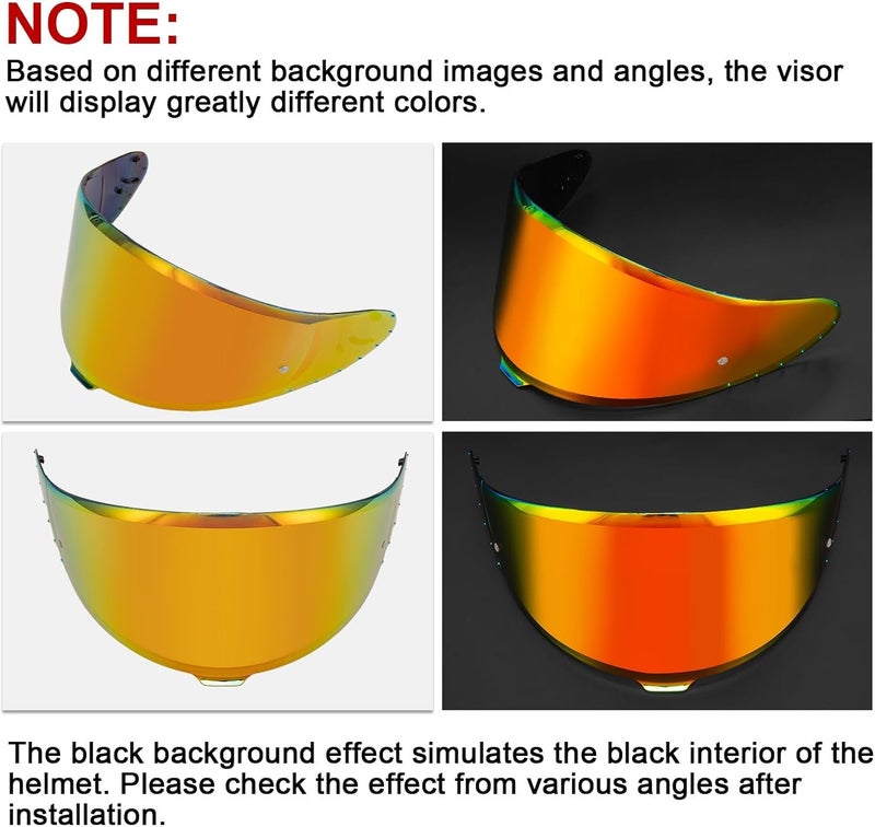 psler RF-1400 RF 1400 visor - CWR-F2R Face Shield Helmet Visor Motorcycle Helmet Shield Accessories Replacement for RF 1400 CWR-F2R NXR2 Z8,Deep red - Image 3